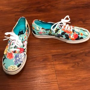 Colorful floral Vans